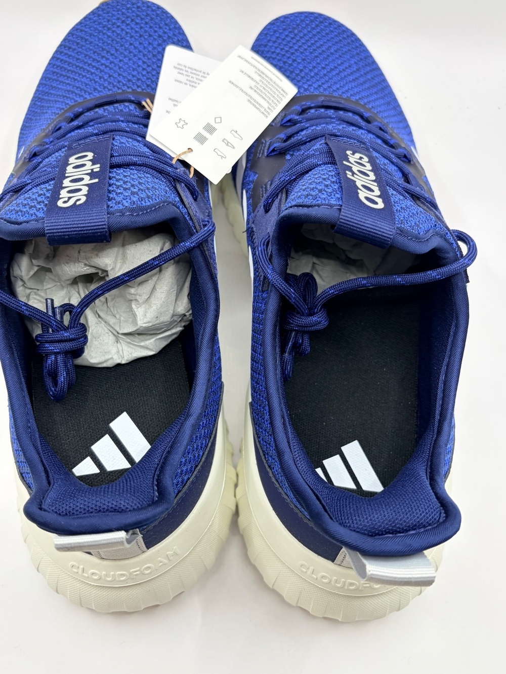 Adidas Kaptir 4.0 Men's Running Shoes Size 13 Blue with Cloudfoam Sole - Picture 4 of 6